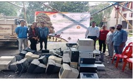 Image of Demonstration & collection of Vermicompost & E-Waste by NEHU, Shillong