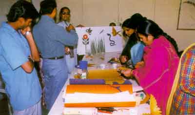 Image of Teachers at a Workshop on Low Cost Teaching Aids at RMNH, Bhopal